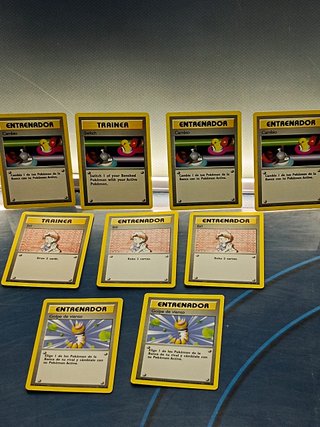 Lote 9 cartas Pokemon Entrenador -Trainer
