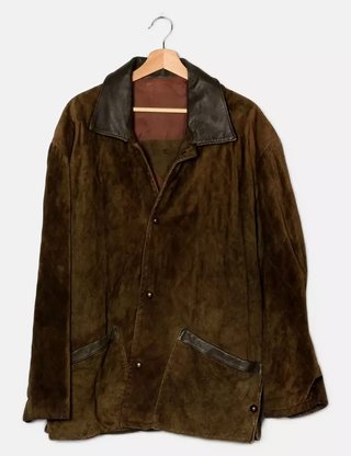 Chaquetón de piel marrón L/XL 129€