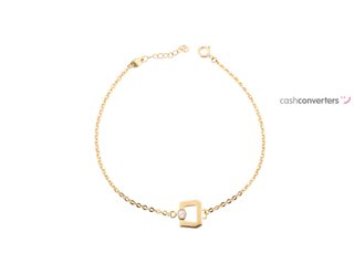 pulsera oro 18k con piedra con circonita