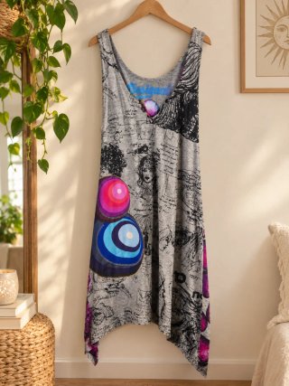 Vestido Desigual Estampado