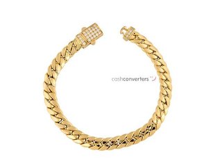 pulsera oro 18k con piedra con circonita