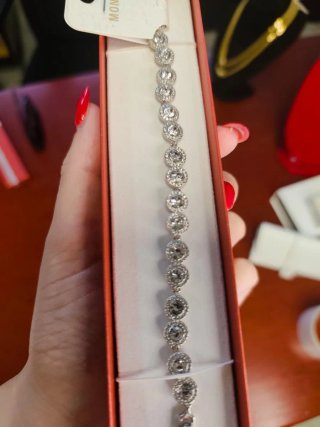Pulsera Angelic Plateada insp Swarovski