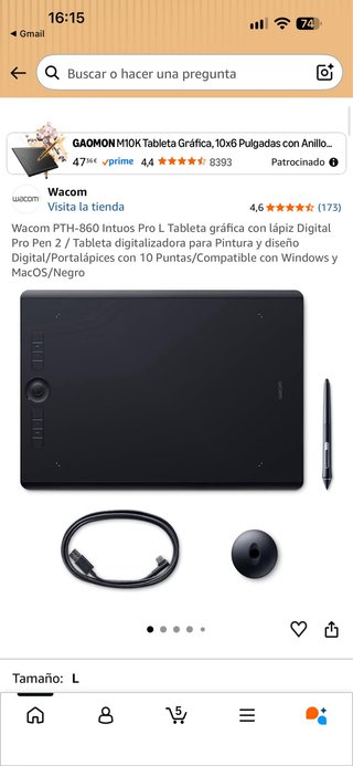 Tableta Gráfica Wacom Intuos Pro L NUEVA