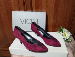 🇮🇹 Décolleté vintage VICINI in pelle/suede macul