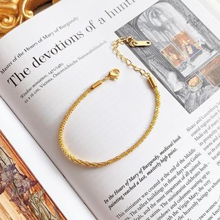 Pulsera Dorada Brillante Ajustable