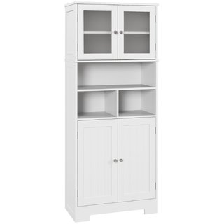 Despensa Cocina Blanca Vidrio 145cm Puertas Magnét