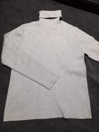 Jersey Zara Kids Plateado Brillo