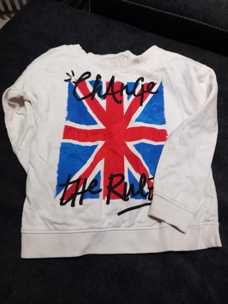 Sudadera Inside Blanca Bandera UK Talla XS