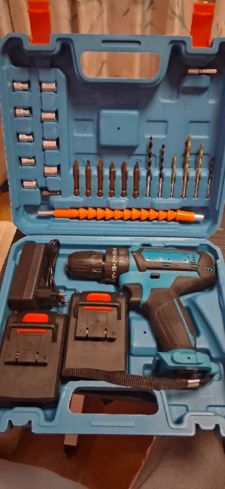 Taladro Atornillador con Maletín y Accesorios