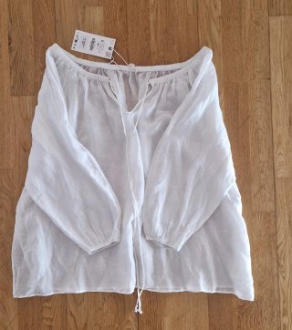 Camisa de lino blanca Zara