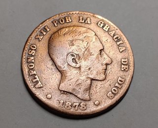 Moneda cobre 10 Céntimos 1878 Alfonso XII