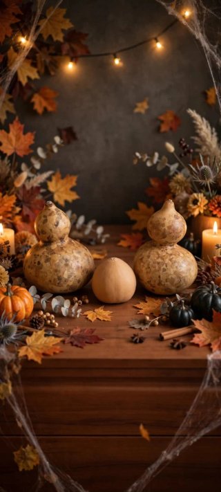 SET DE CALABAZAS DECORATIVAS HALLOWEEN+REGALO