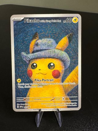 Carta Pokémon Pikachu with Grey Felt Hat Fan Made