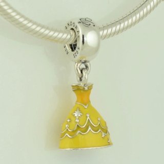 Charm pandora vestido de bella de Disney