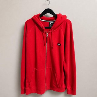 Sudadera Nike Roja con Capucha y Cremallera XL