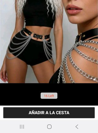 Cinturón con Cadenas Plateadas