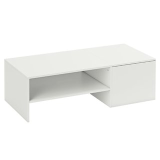 Mesa de café ajustable, rieles de metal tablero de
