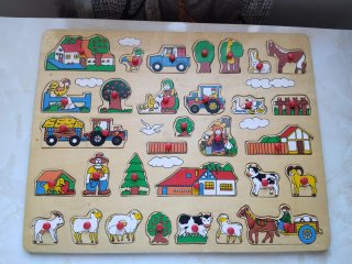 Puzzle de Madera Infantil Temática Granja