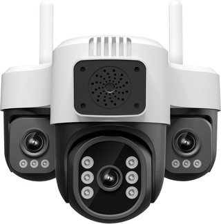 SRIHOME Cámara 3x2MP WiFi Triple Objetivo PTZ