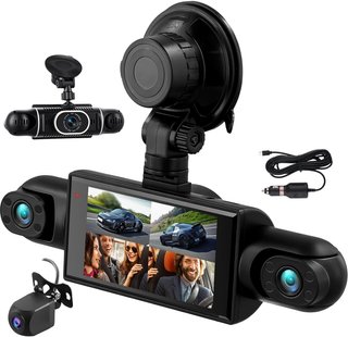 CAMECHO Dashcam 3'' 4 Canales 2K 360° WiFi GPS