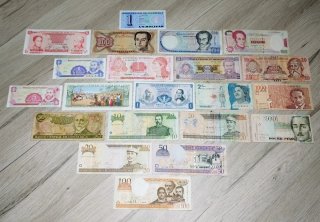 Colección de 21  Billetes de Centroamérica