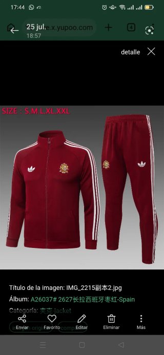 Chándal Rojo Talla XL