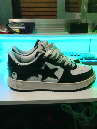 Zapatillas BAPE STA Blanco y Negro