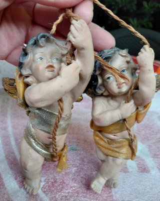 Set 2 Angeli Vintage da Appendere