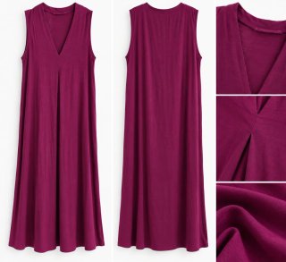Vestido Tres Cuartos Morado