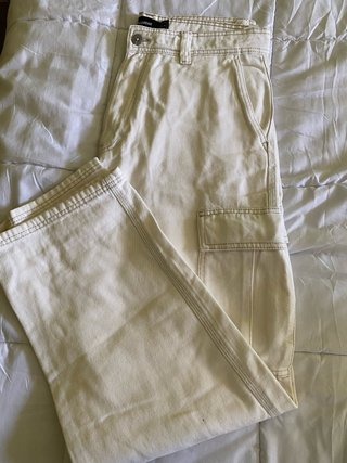 Vaqueros Cargo Blancos Pull&Bear