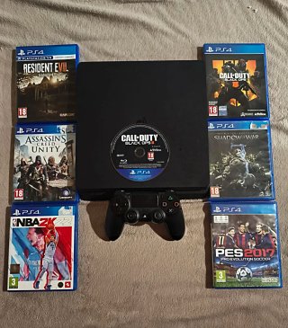 PlayStation 4 Slim 1TB y 6 Juegos