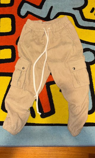 Pantaloni a costine beige duca homme