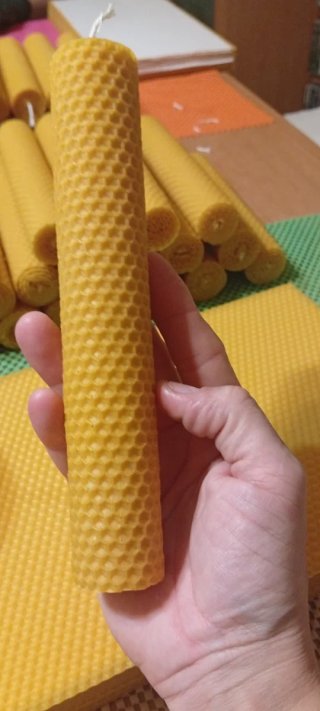 LOTE 6 VELONES CERA ABEJA