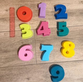 Set de 10 moldes de silicona con números