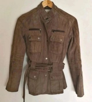 Cazadora de piel ante Zara talla xs
