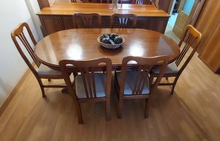 Mesa de Comedor Extensible y 6 Sillas