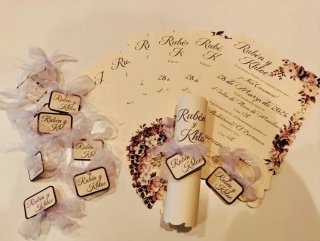 Invitaciones de Boda Tipo Pergamino