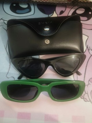 2 Gafas de Sol Shein (Negras y Verdes)