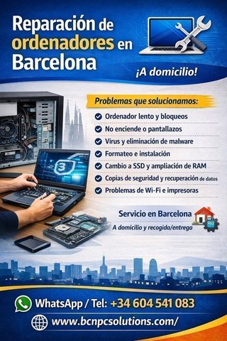 Reparación de ordenadores en Barcelona