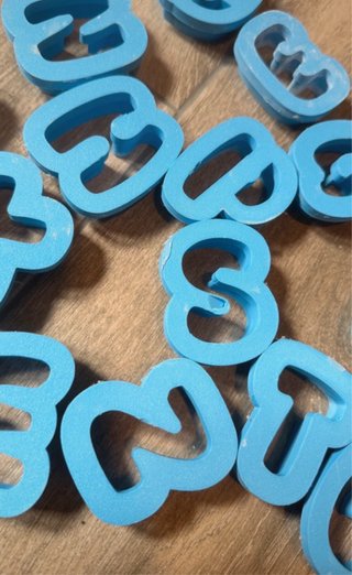 Moldes Alfabeto Letras Bubble 5cm