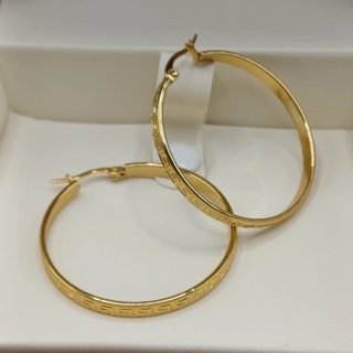 Pendientes Aro Versace 3 cm Chapado Oro