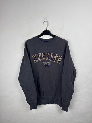 Vintage Champion USA Huskies Grey Crewneck