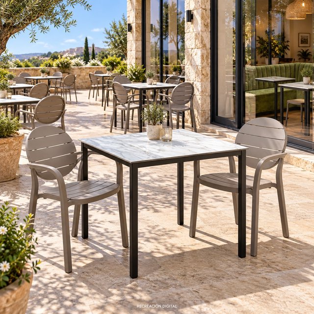 Silla Palma con brazos terraza bar hostelería