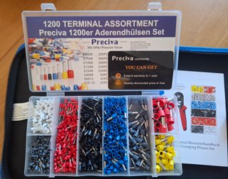 Kit Crimpadora y 1.200 Terminales Preciva