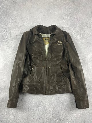 La Martina chaqueta cuero marrón Argentina talla 4