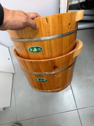 Set de 2 Barreños Pediluvio de Madera