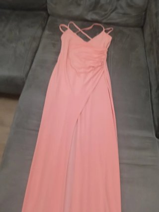 Vestido de fiesta largo rosa