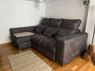 Sofá Chaise Longue 3 Plazas Gris