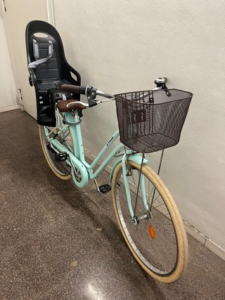 Bicicleta Elops 520 con sillita infantil