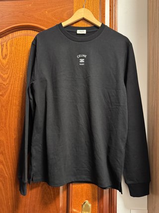 Camiseta larga Celine negra